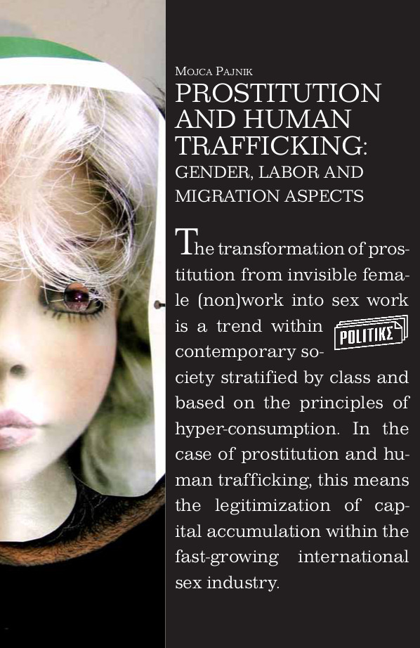 Prostitution And Human Trafficking Gender Labor And Migration Aspects Peace Institute 3717